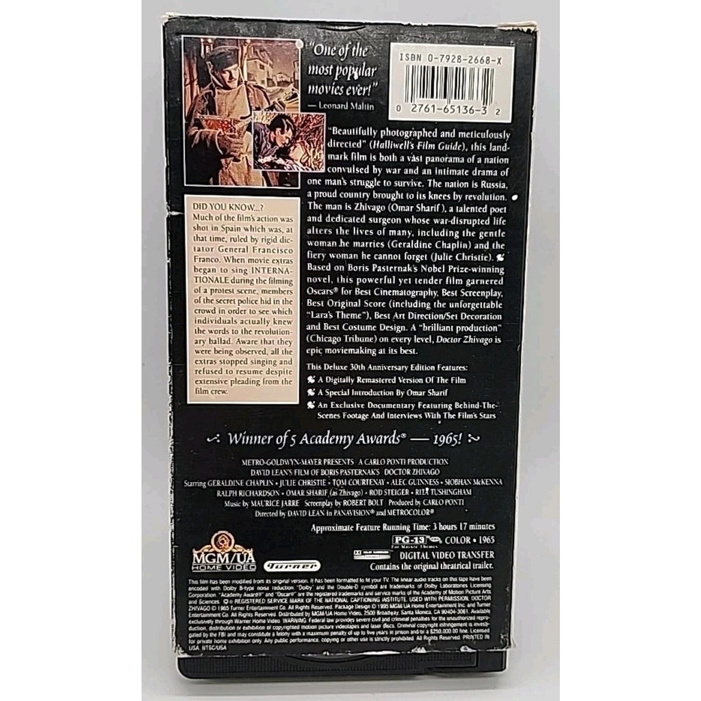 Doctor Zhivago (VHS, 2000, 2-Tape Set, 30th Anniversary Edition)