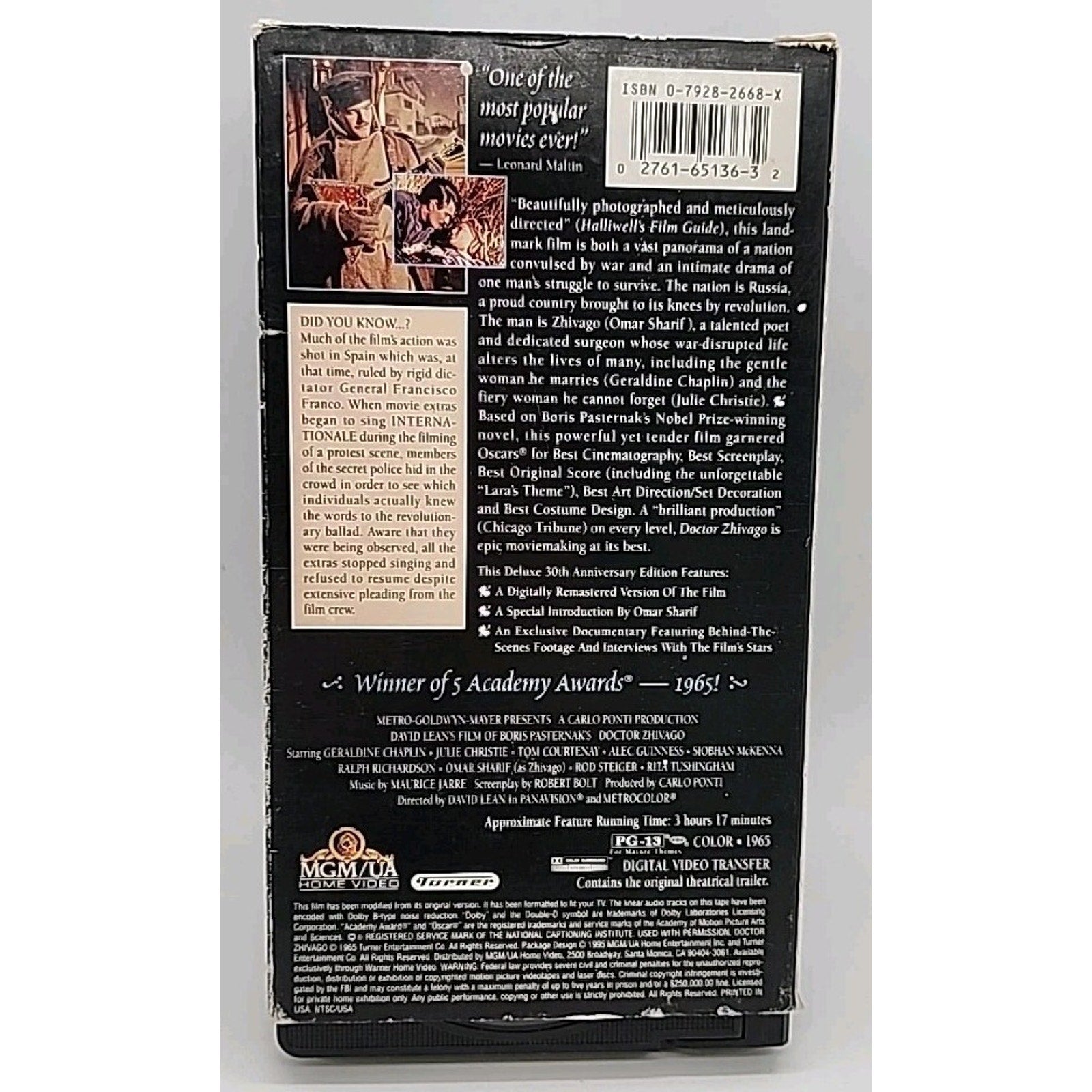 Doctor Zhivago (VHS, 2000, 2-Tape Set, 30th Anniversary Edition)