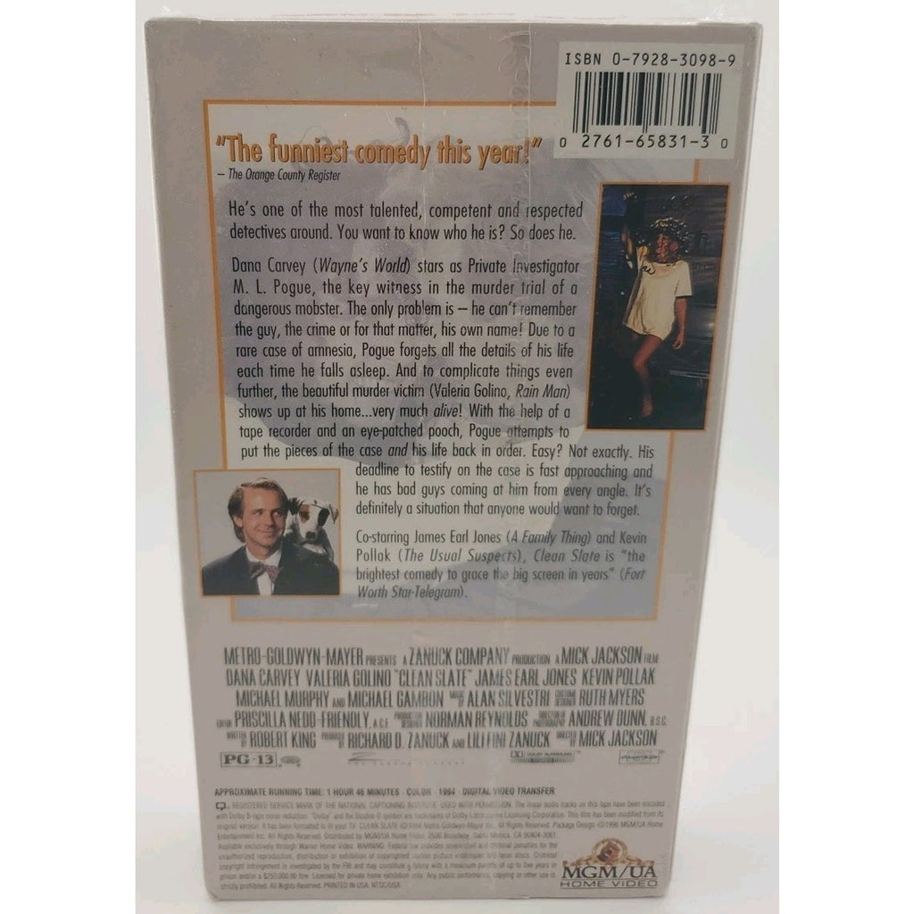 Clean Slate (VHS, 1994) *Brand New*