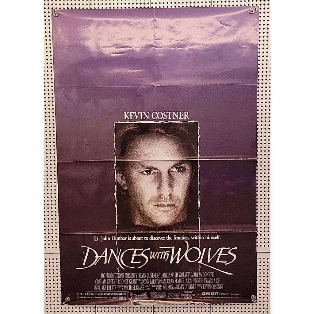 Dances With Wolves Movie Poster Original DS 27x40 Kevin Costner 1990