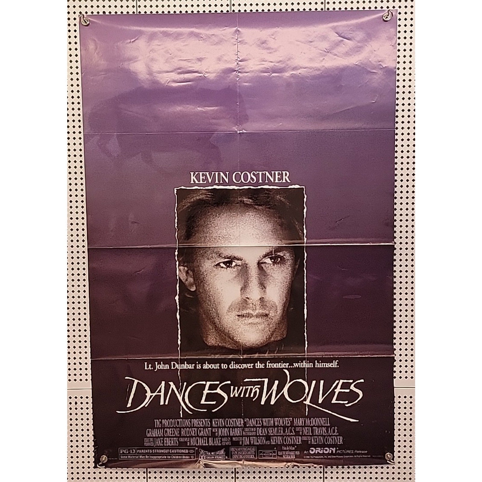 Dances With Wolves Movie Poster Original DS 27x40 Kevin Costner 1990