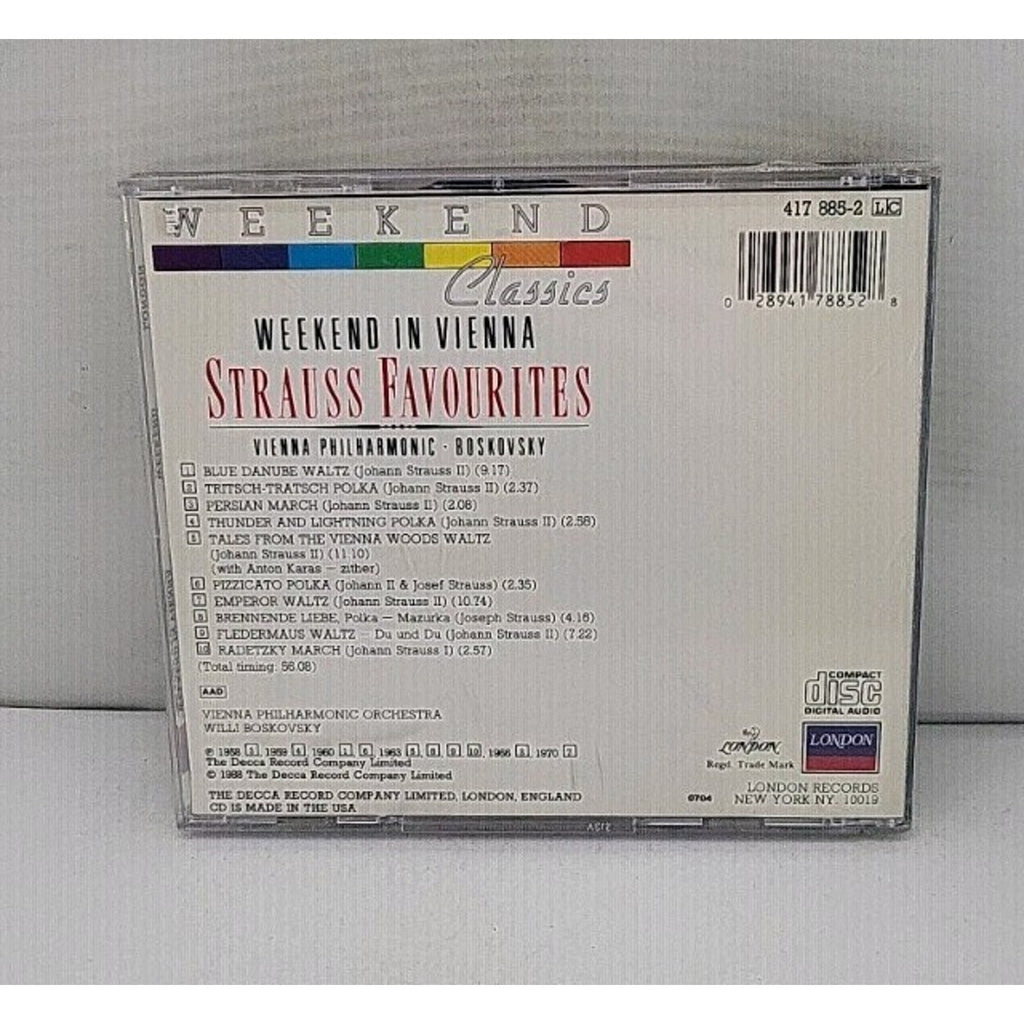 Weekend in Vienna by Willi Boskovsky (CD, 1990)