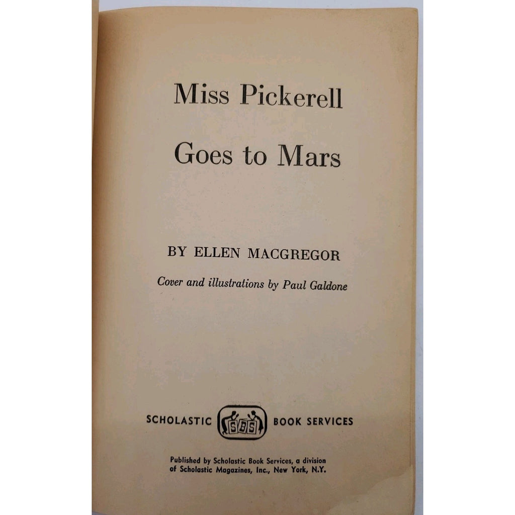 Miss Pickerell Goes To Mars Scholastic Book By Ellen MacGregor