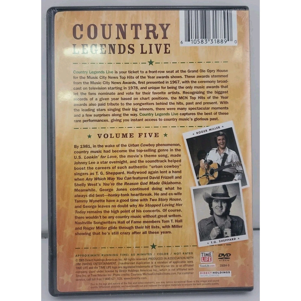Country Legends Live, Vol. 5 (DVD, 2005) *Brand New*