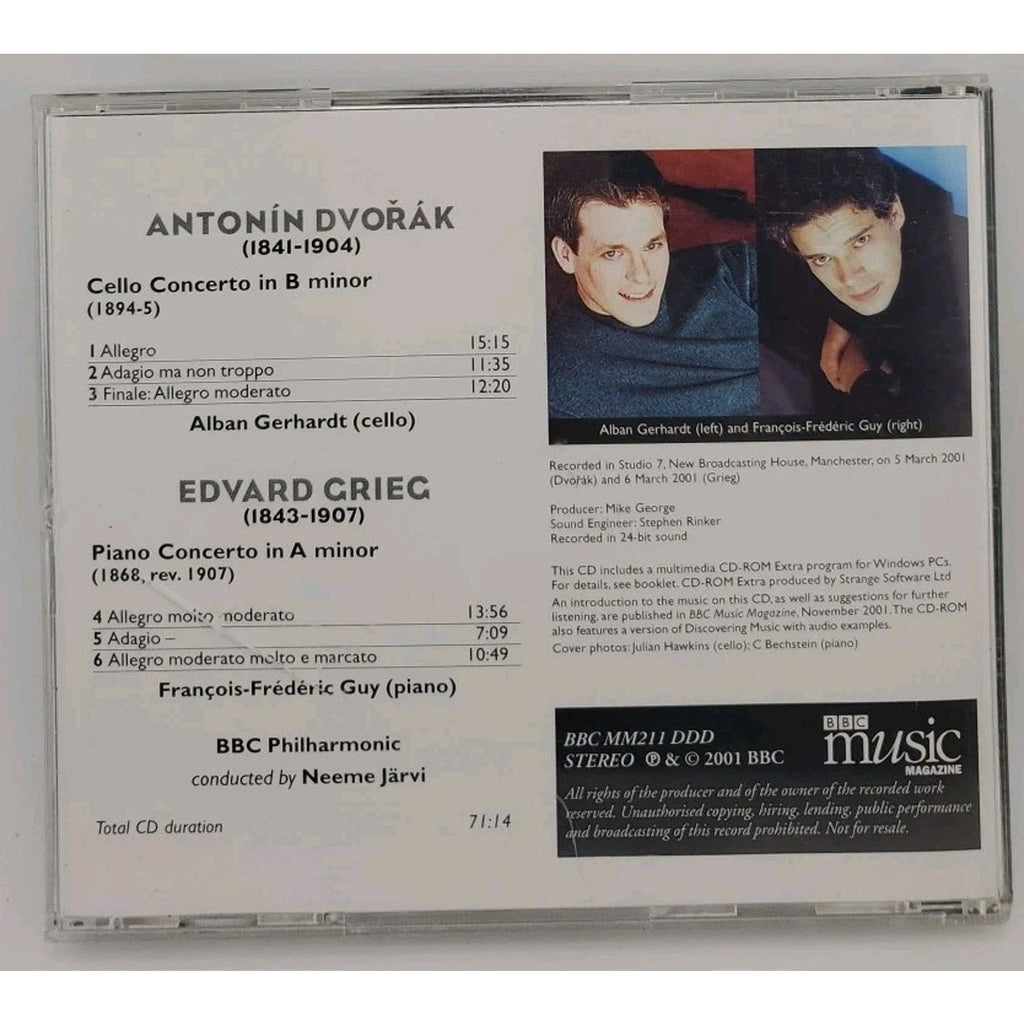 Dvorak Cello Concerto / Grieg Piano Concerto (CD, 2001, BBC Music)