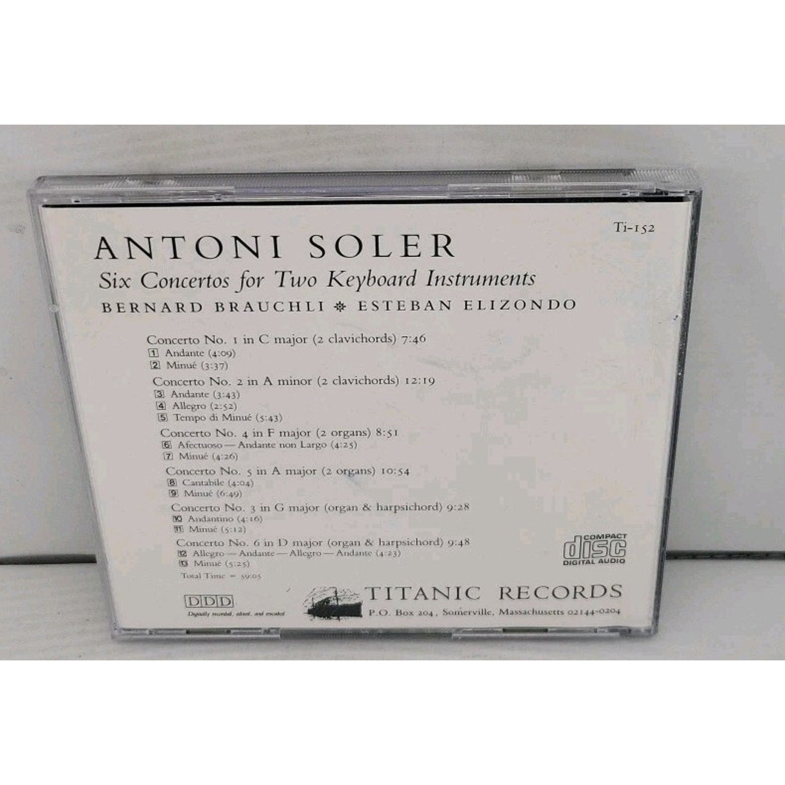 Antoni Soler: 6 Concertos CD