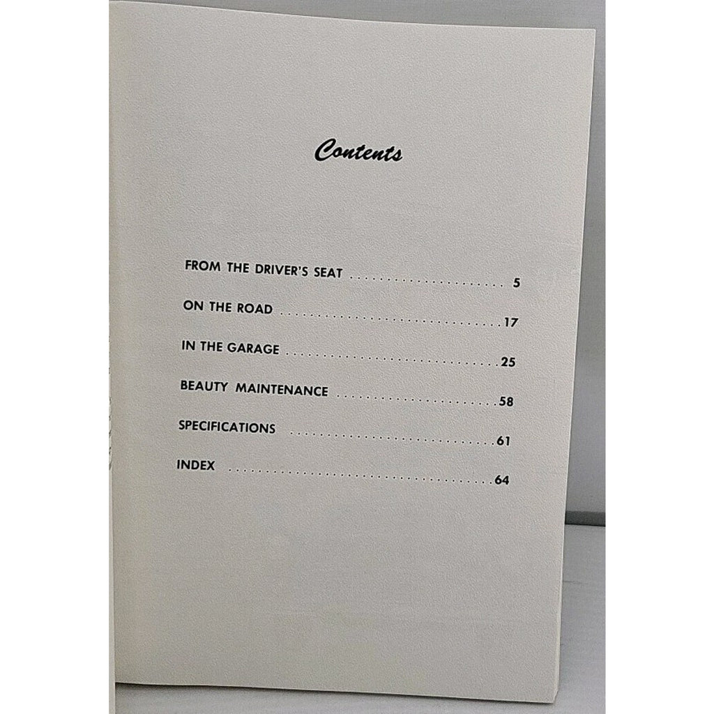 Ford Thunderbird 1956 Factory Car Handbook Manual