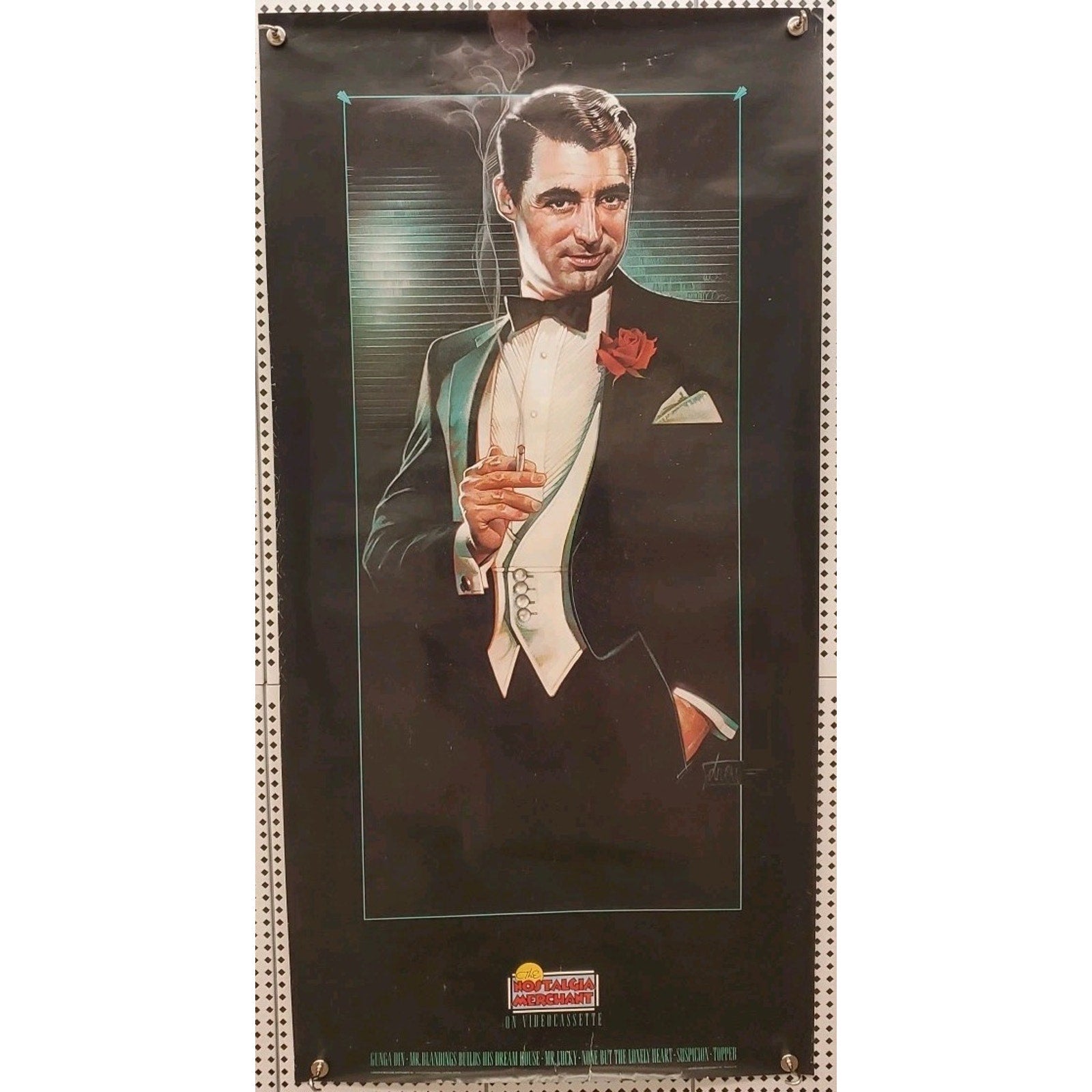 1985 Movie Theatre Promo Poster Cary Grant 20"x40" The Nostalgia Merchant