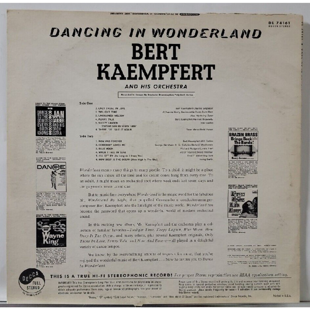 Bert Kaempfert Dancing in Wonderland (Record)