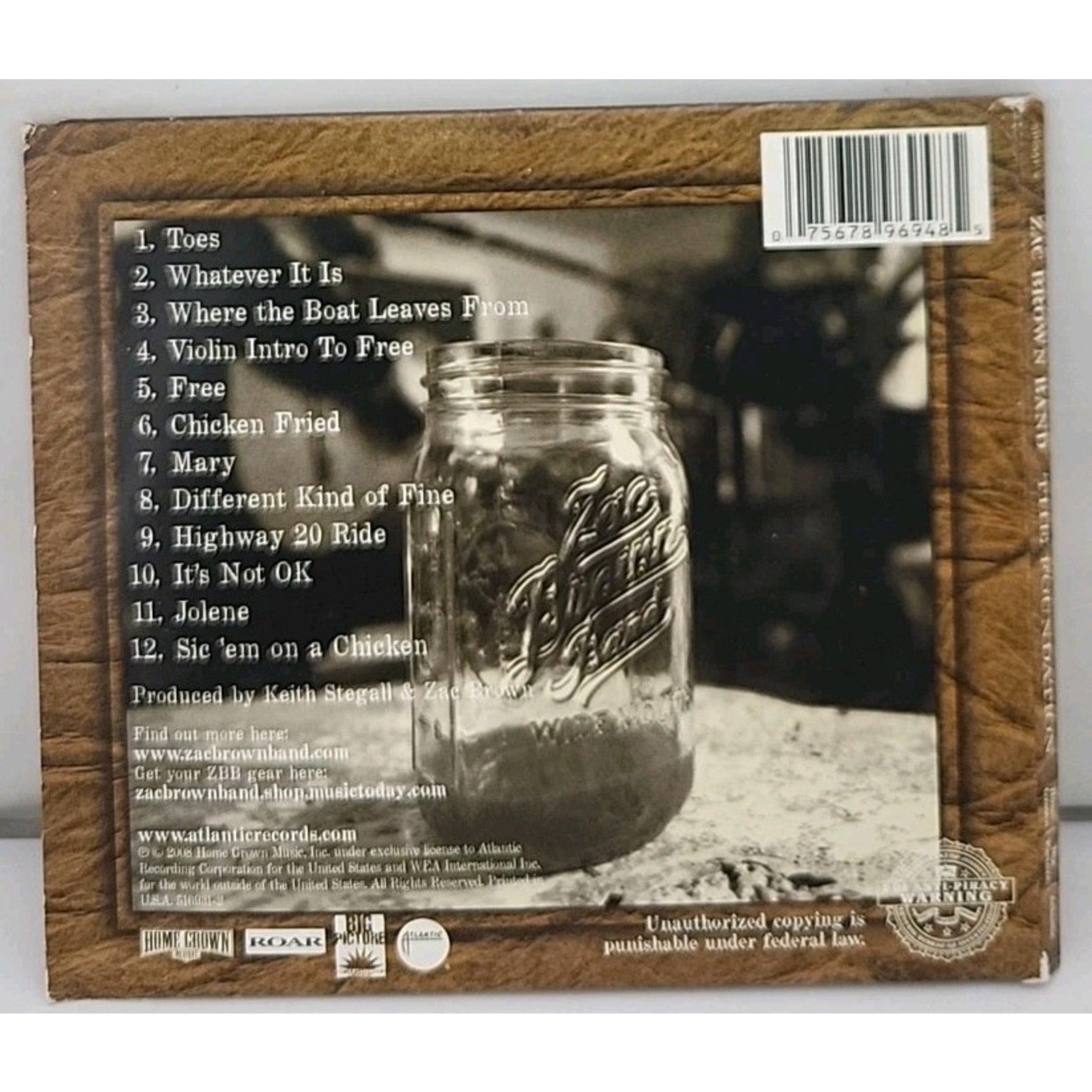 The Foundation by Zac Brown (CD, 2008)