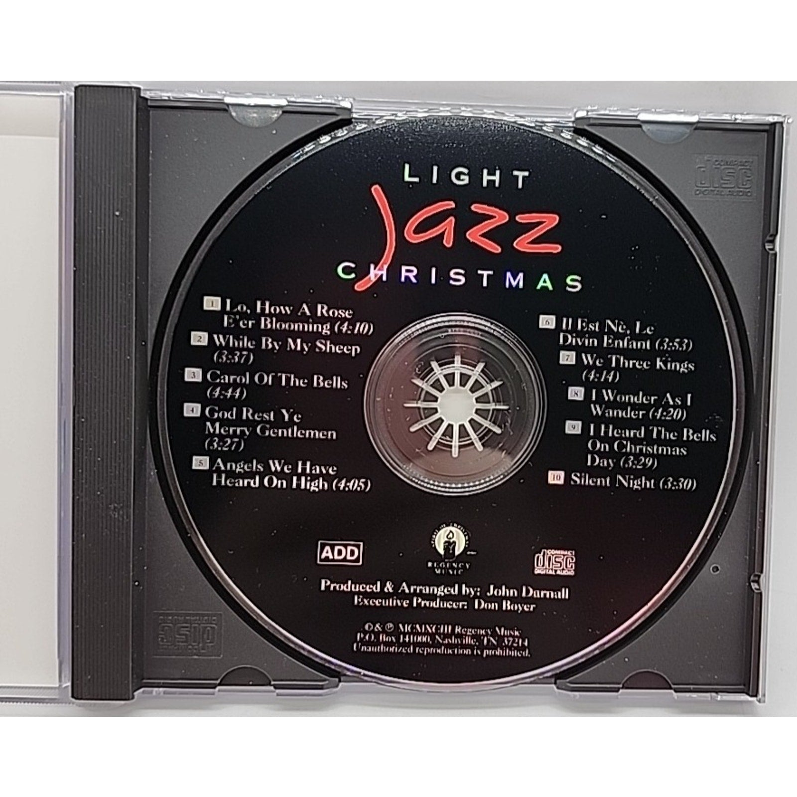 Light Jazz Christmas (CD, 1994, Regency Entertainment)