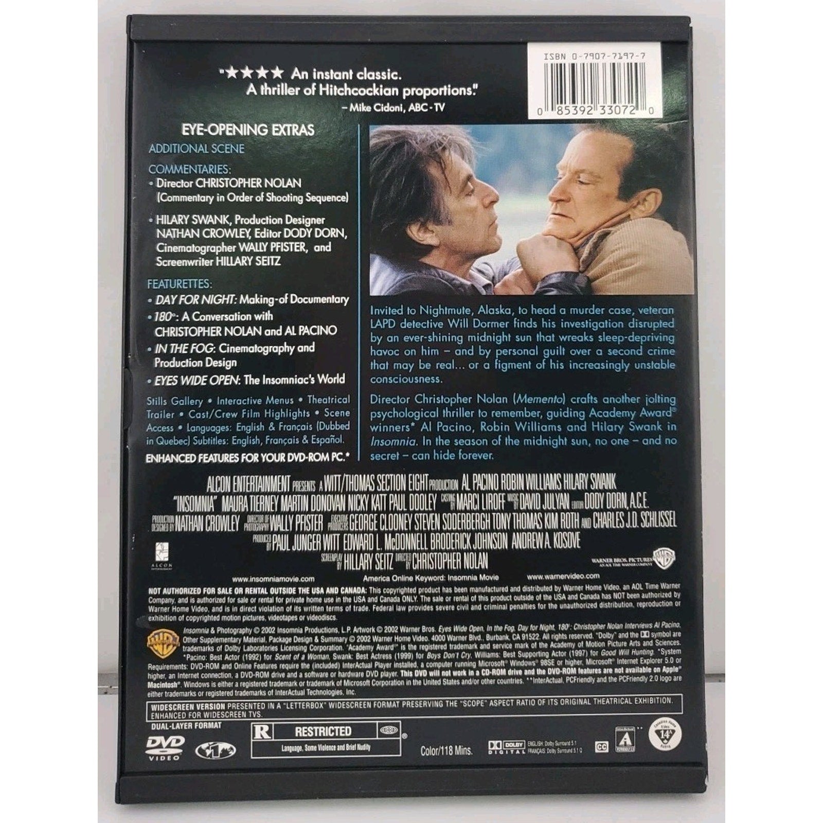 Insomnia (DVD, 2002, Widescreen)