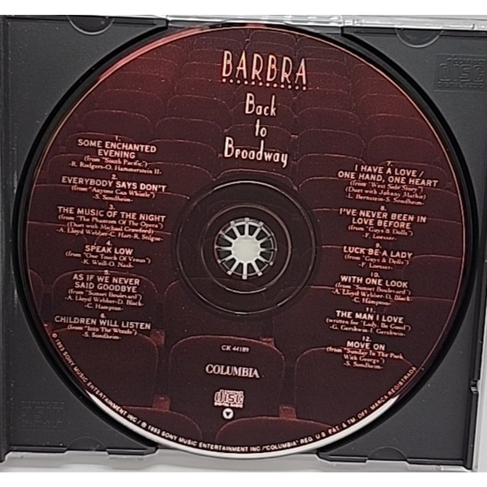 Back to Broadway by Barbra Streisand (CD, 1993)