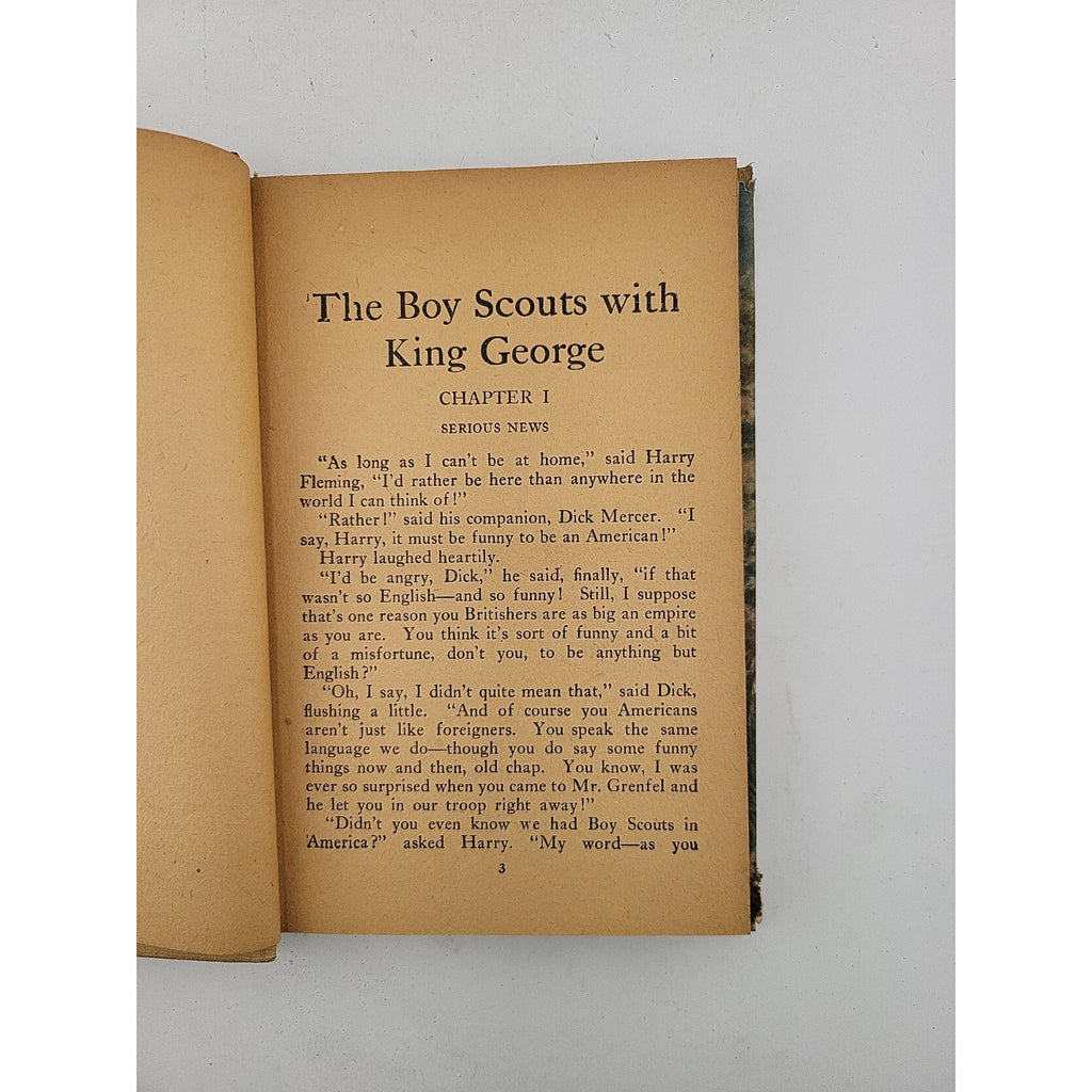 1915 Scout Fiction The Boy Scouts Under King George With Dust Jacket Saalfiejd