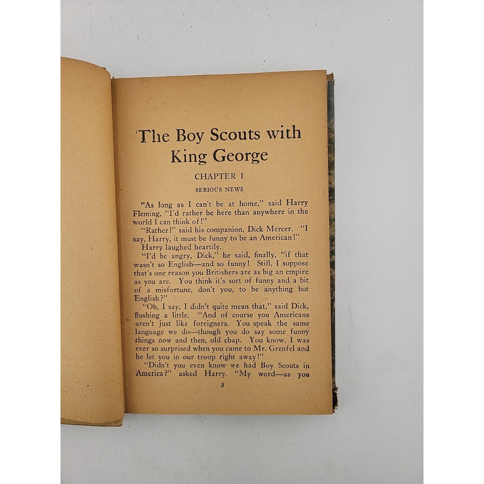 1915 Scout Fiction The Boy Scouts Under King George With Dust Jacket Saalfiejd
