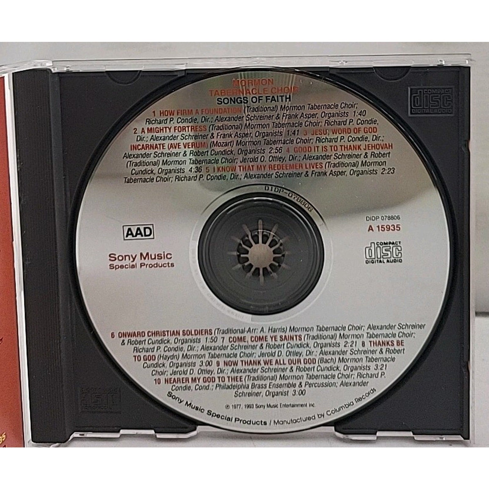 Songs of Faith by Mormon Tabernacle Choir (CD, 1995)