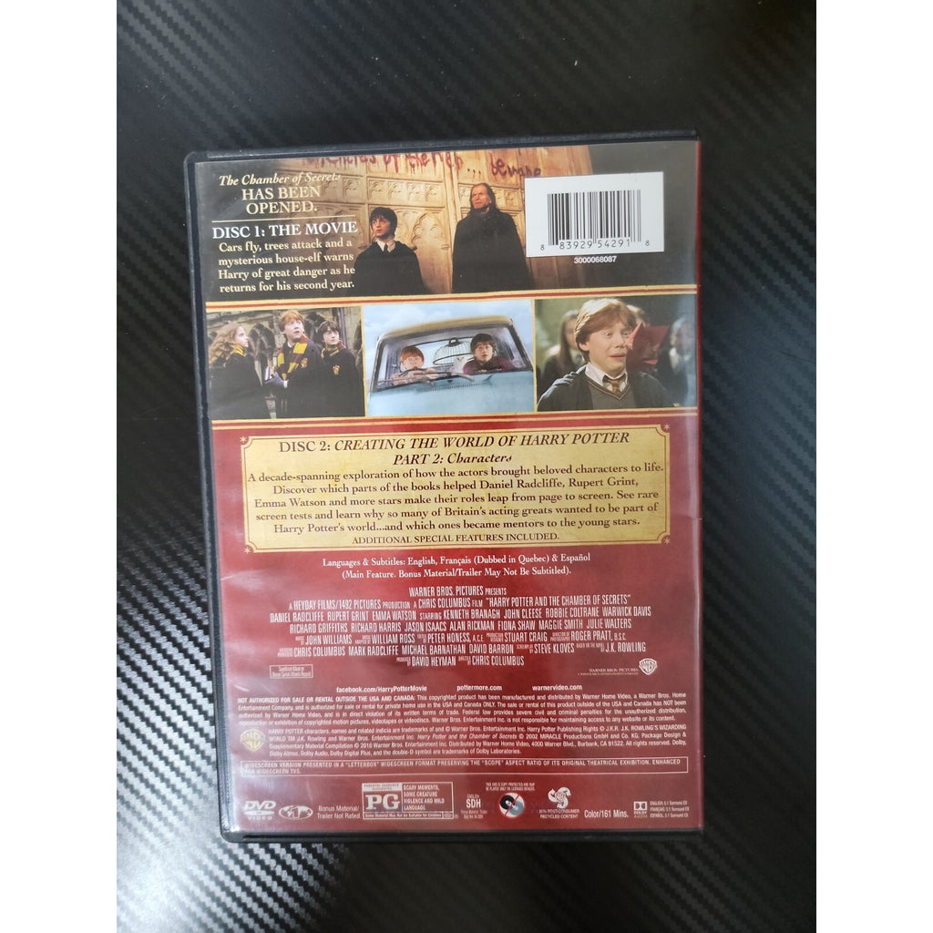 Harry Potter and the Chamber of Secrets (2 DVD Set, Year 2, Warner Bros.)