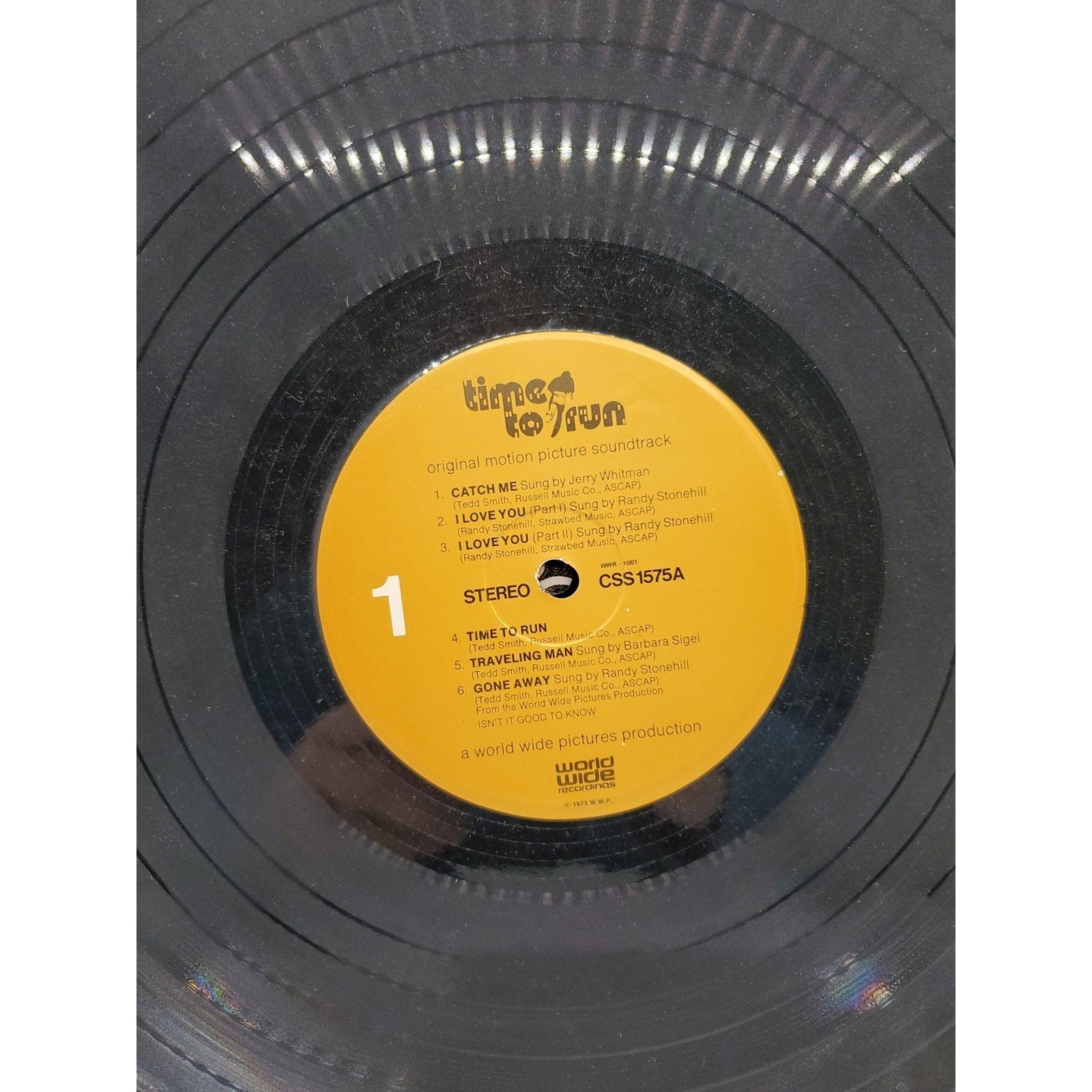 Time To Run (Original Motion Picture Soundtrack) (Record)