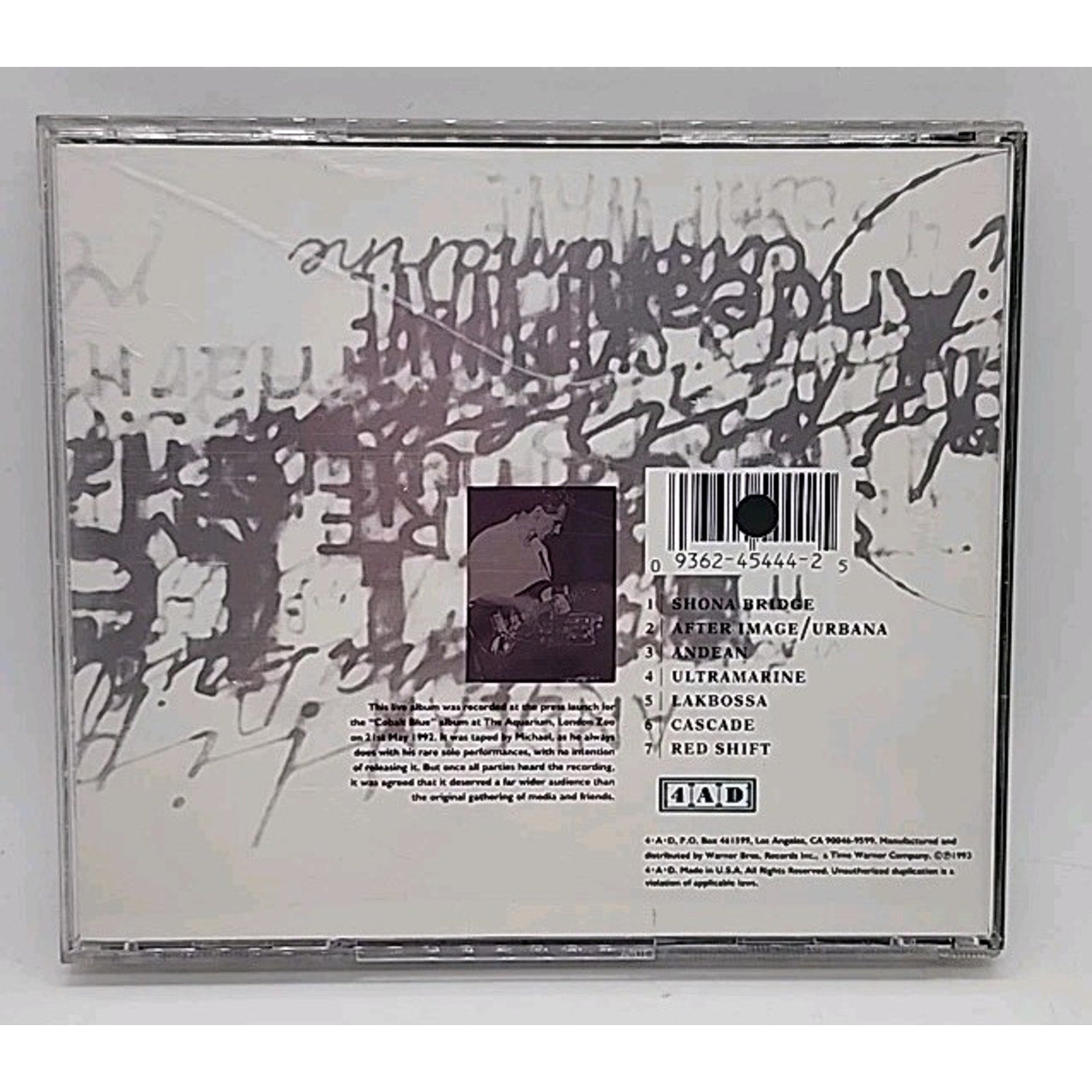 Live at the Aquarium: London Zoo 21 May 1992 by Michael Brook (CD, Oct-1993, 4AD