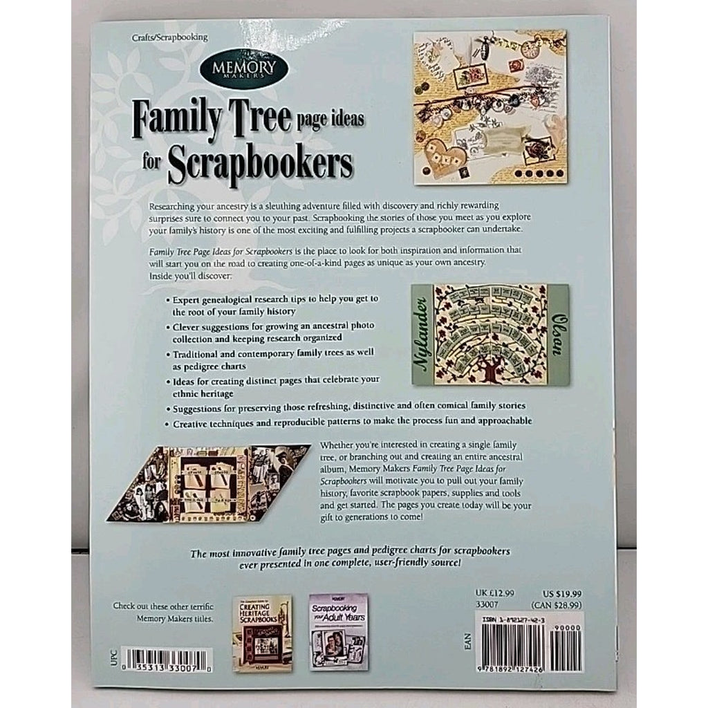 Family Tree Page Ideas for Scrapbookers by Memory Makers Staff (2004, Trade...