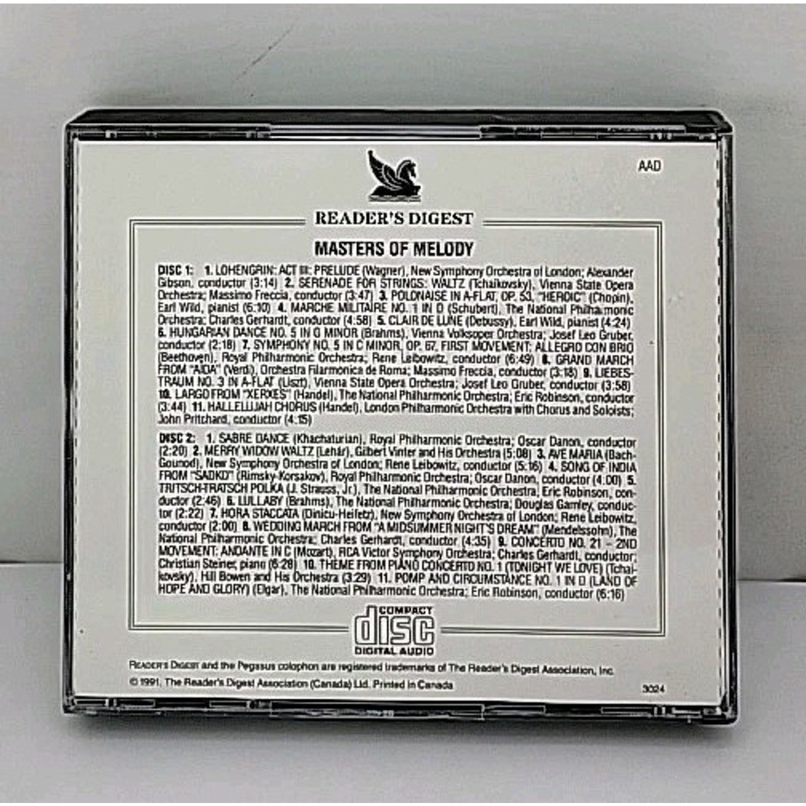 Reader's Digest Master Of Melody 2 CD Set