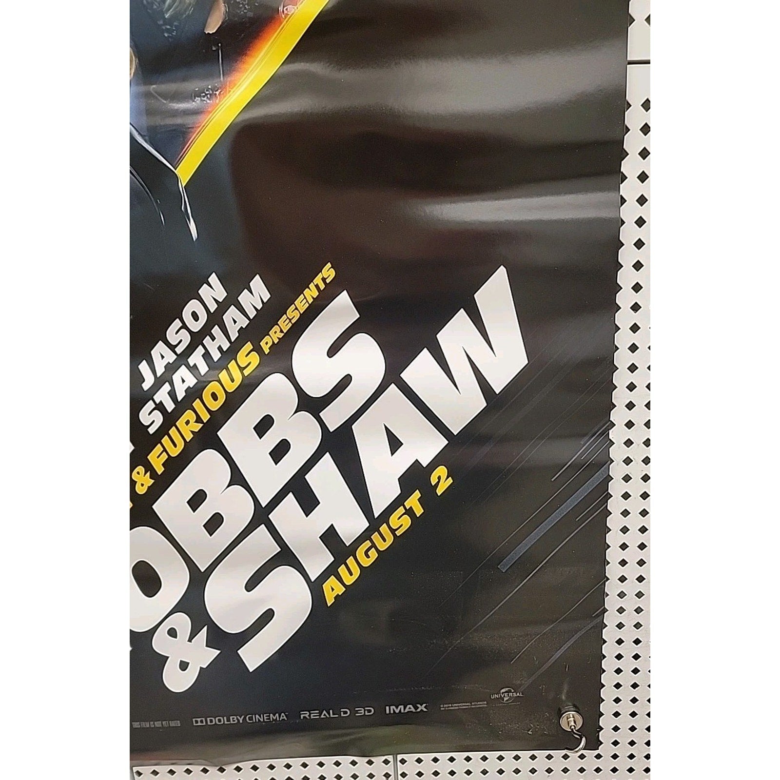 Hobbs & Shaw Movie Poster 27x40 D/S Dwayne Johnson Jason Statham Idris Elba