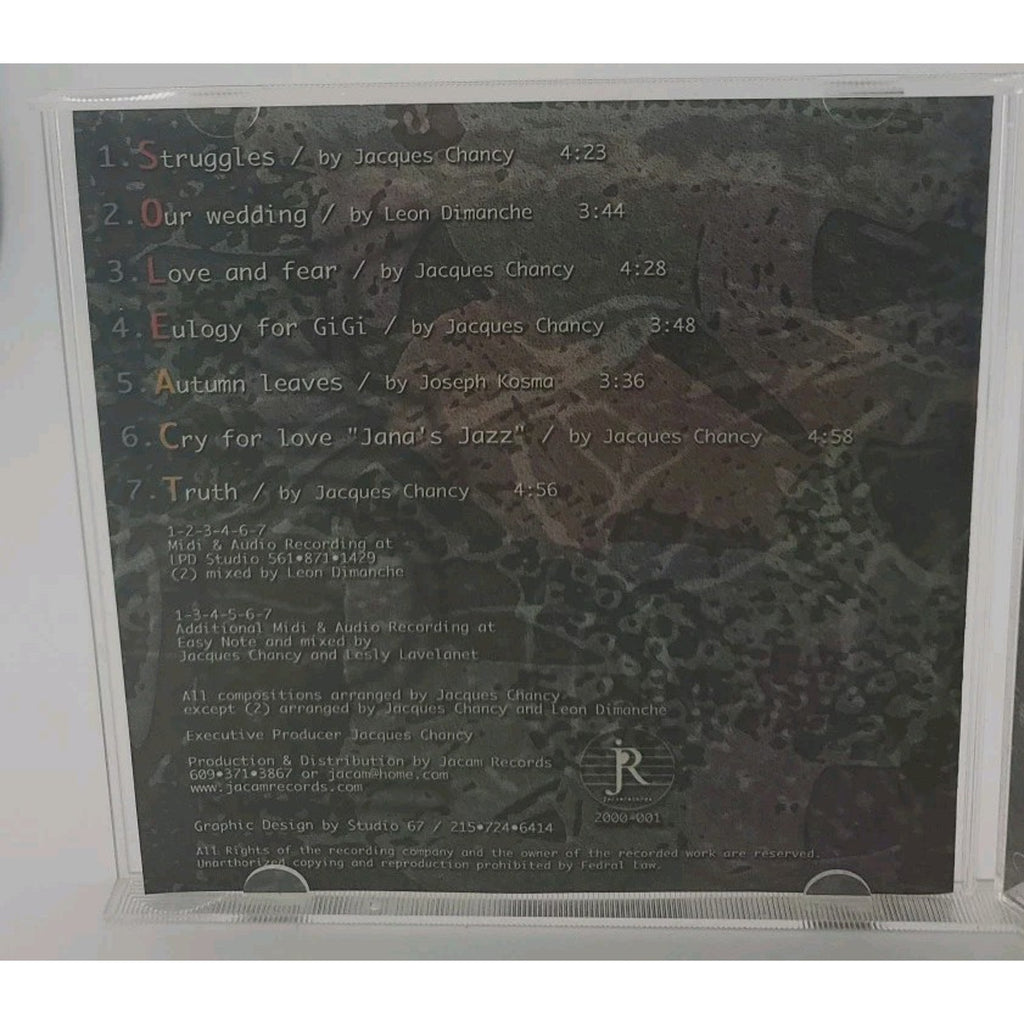 Jacques Chancy Cry For Love Cd