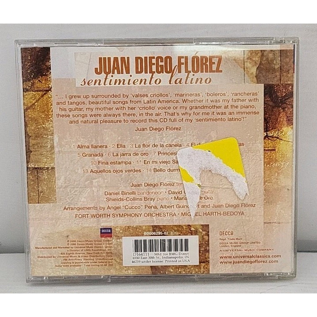 Sentimiento Latino by Florez, Juan Diego (CD, 2006)