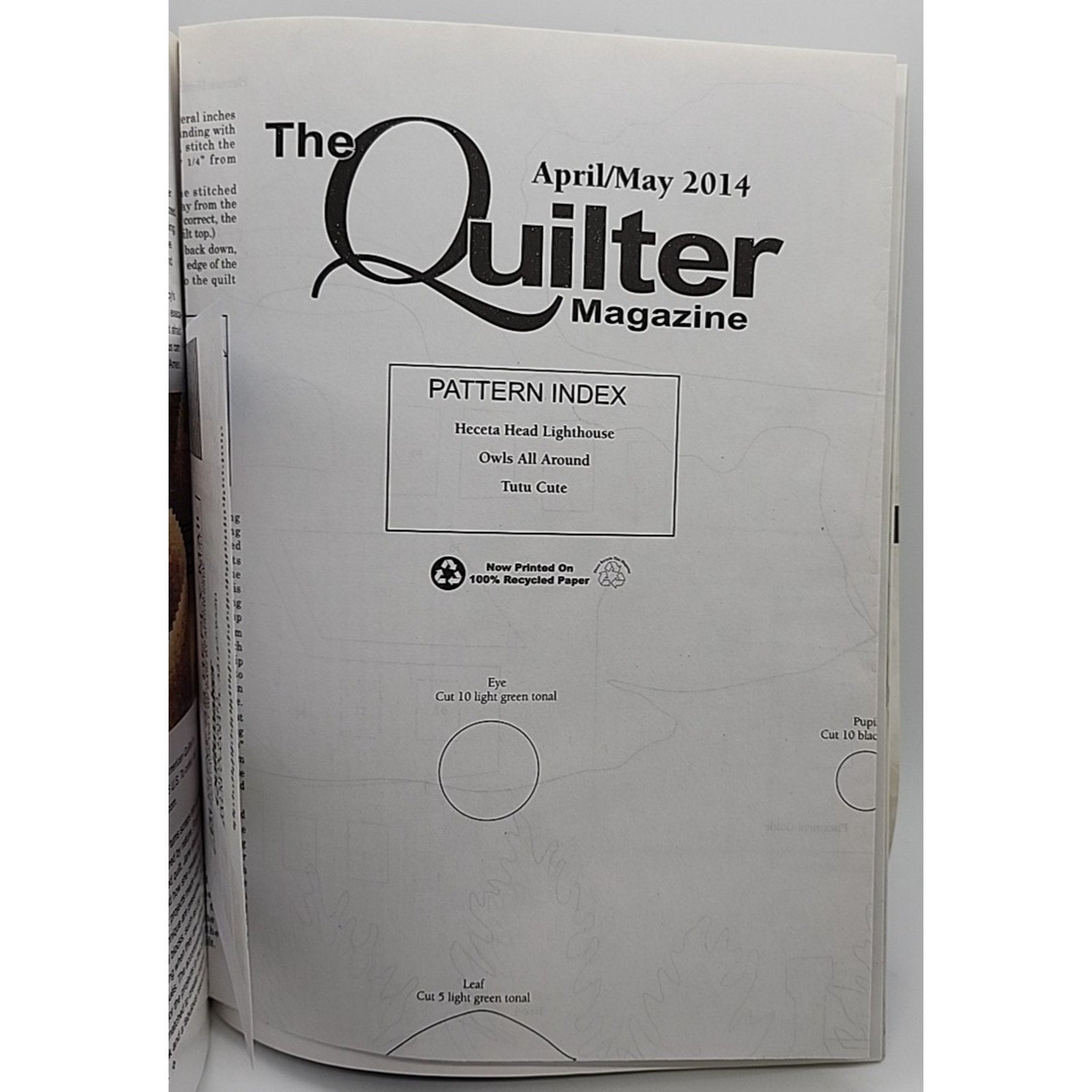 The Quilter Magazine April May 2014 Complete w/Full-Size Patterns - 14 Projects