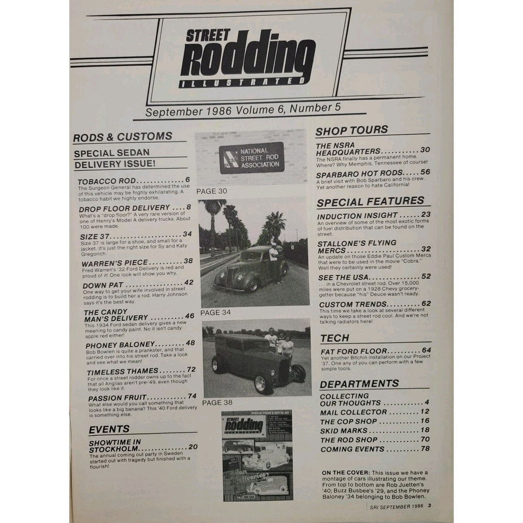 Street Rodding Magazine September 1986