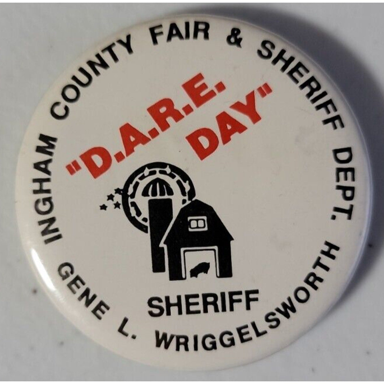 Ingham County Fair & Sheriff Dept. D.A.R.E. Day Pinback