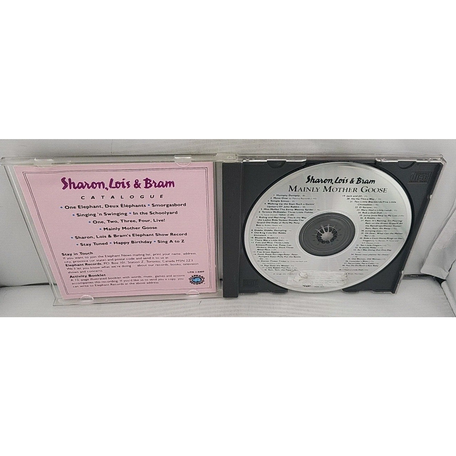 Sharon, Lois & Bram Mainly Mother Goose (CD, 1984) Elephant Records