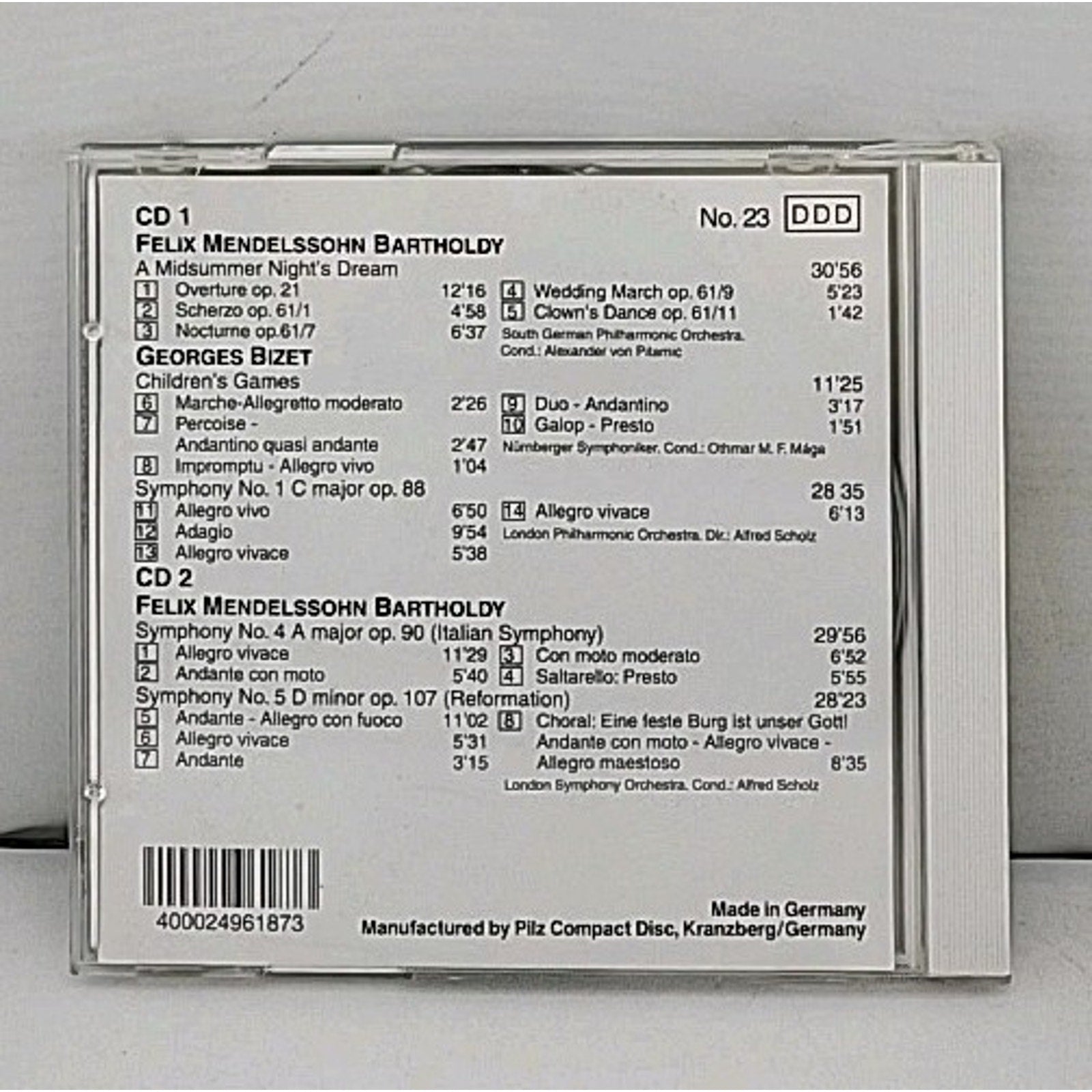 Mendelssohn-Bartholdy - Midsummer Night's Dream, Symph 4 & 5 (2-CDs)