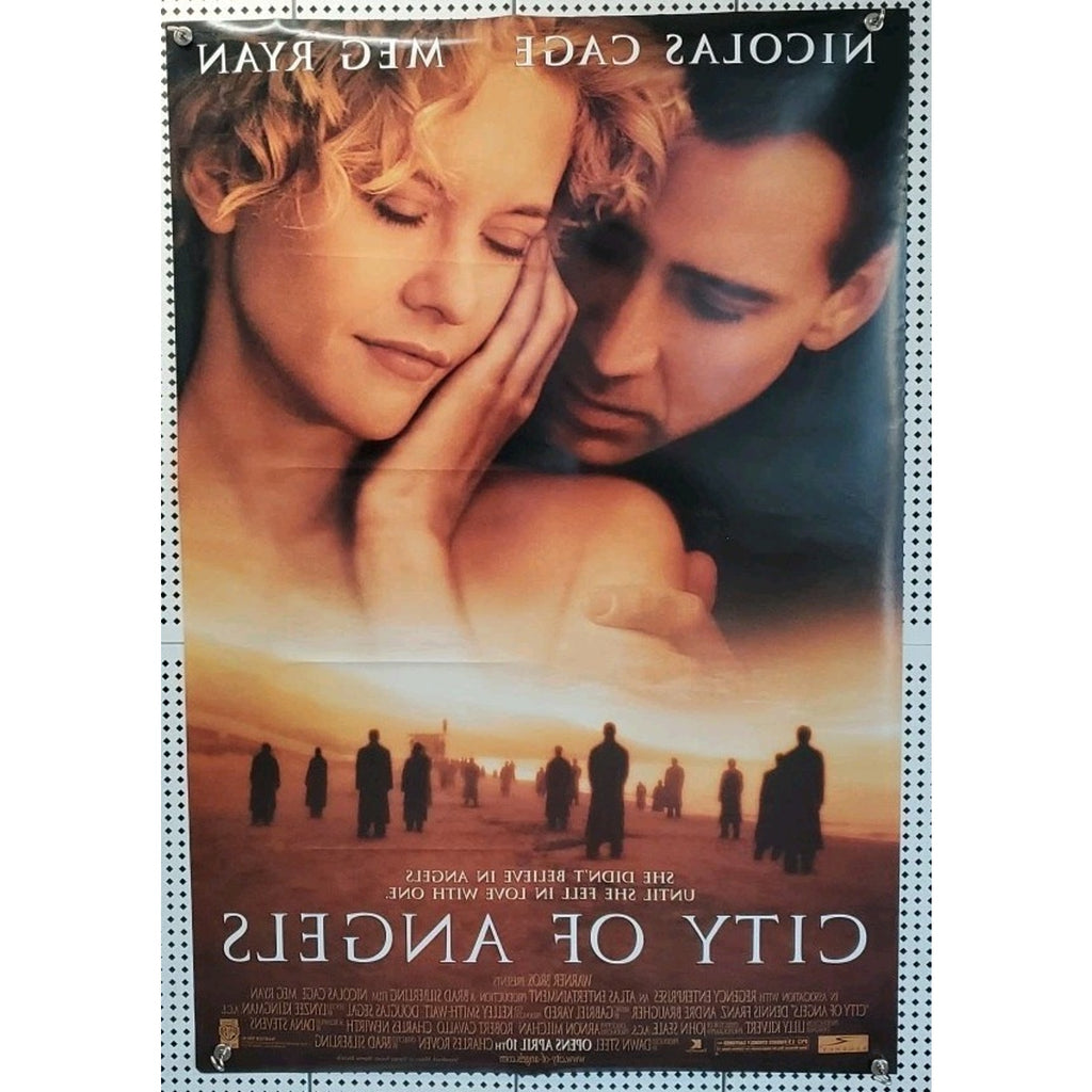 City Of Angels Movie Poster 2 Sided Original 27x40 Nicolas Cage Meg Ryan