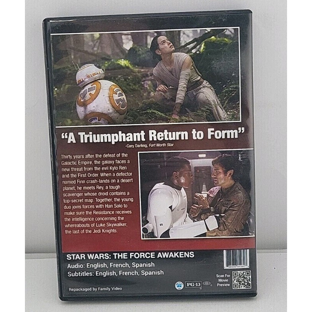 Star Wars: Episode VII: the Force Awakens (DVD, 2015)
