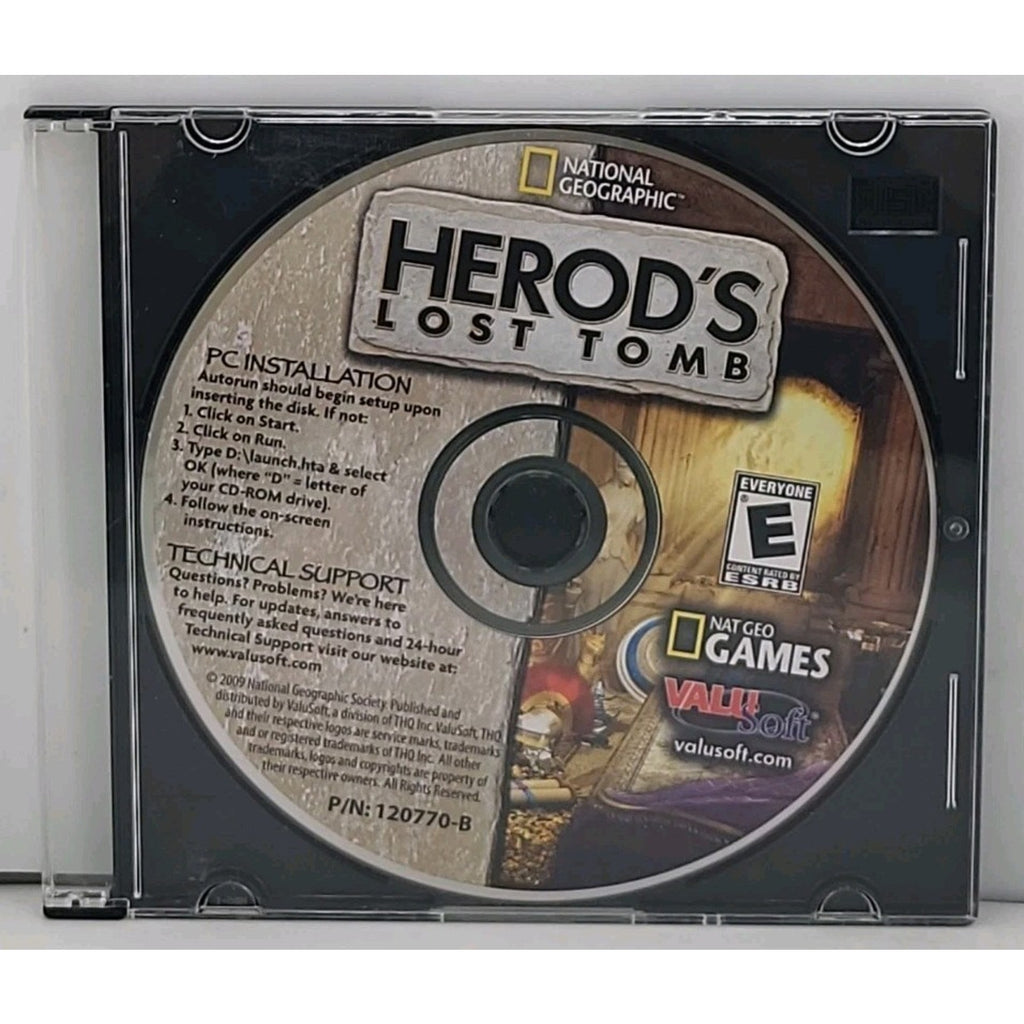 National Geographic: Herod's Lost Tomb (PC, 2009) *Disc Only*