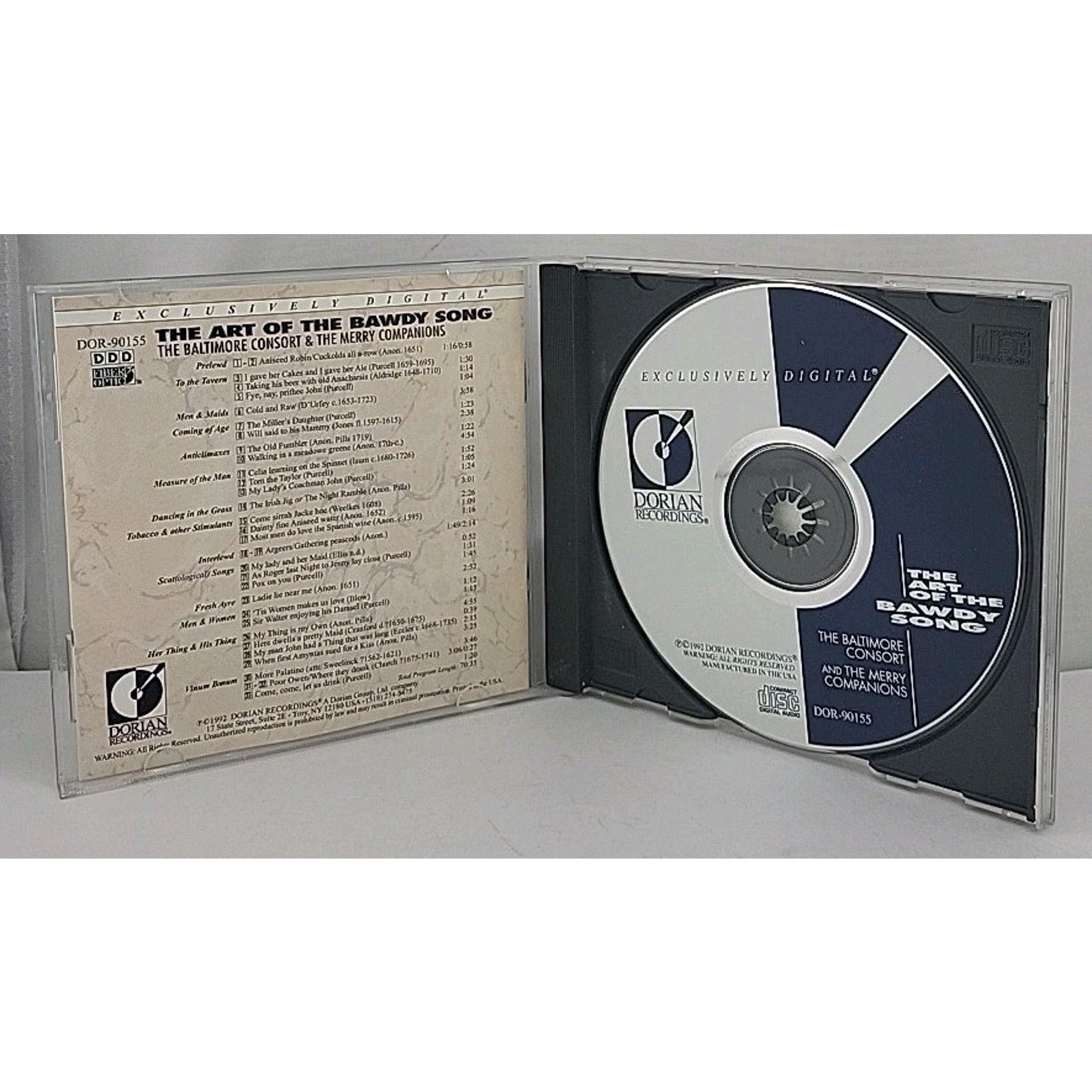 Art of the Bawdy Song by Baltimore Consort / Companions (CD, 1993)