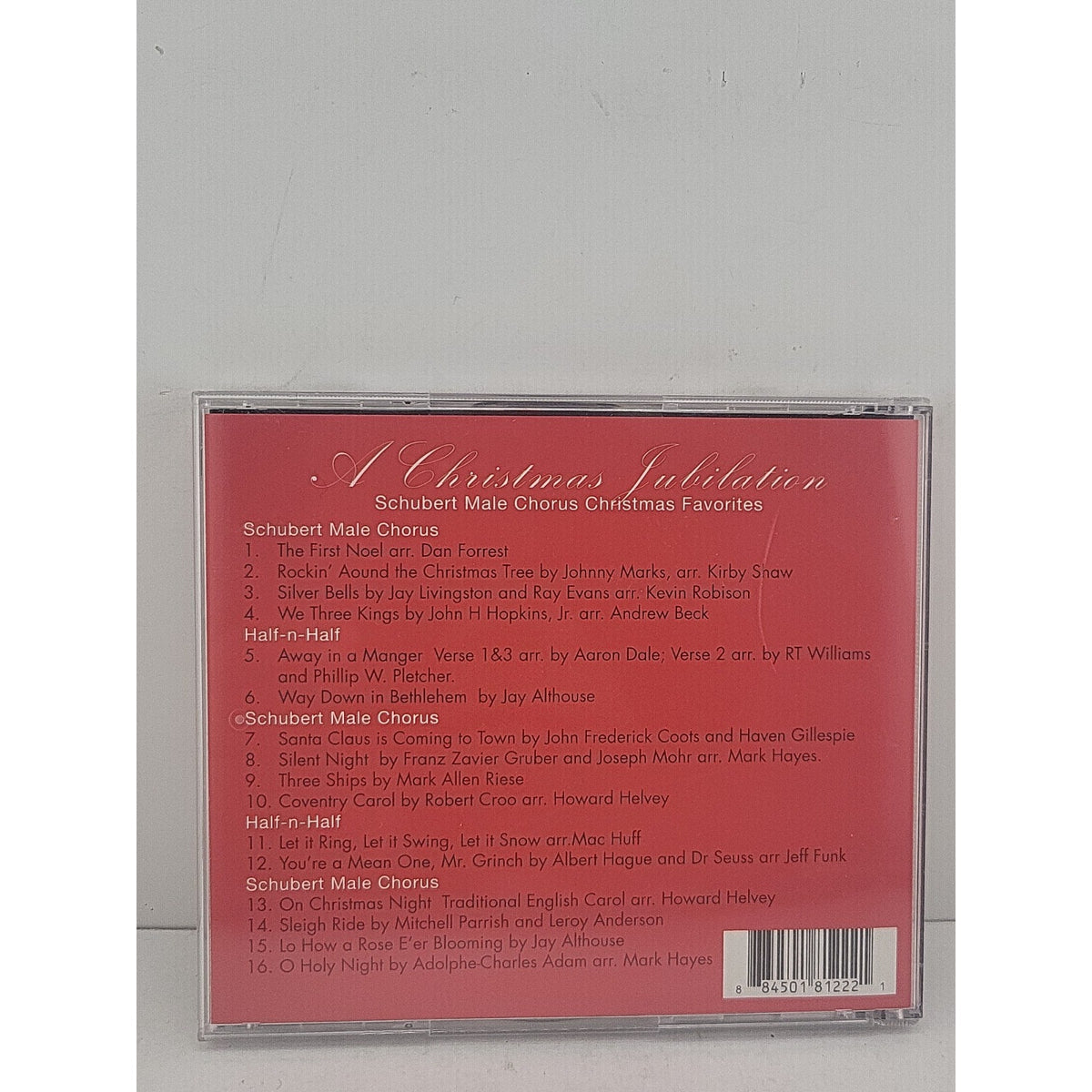 A Christmas Jubilation Schubert Male Chorus CD