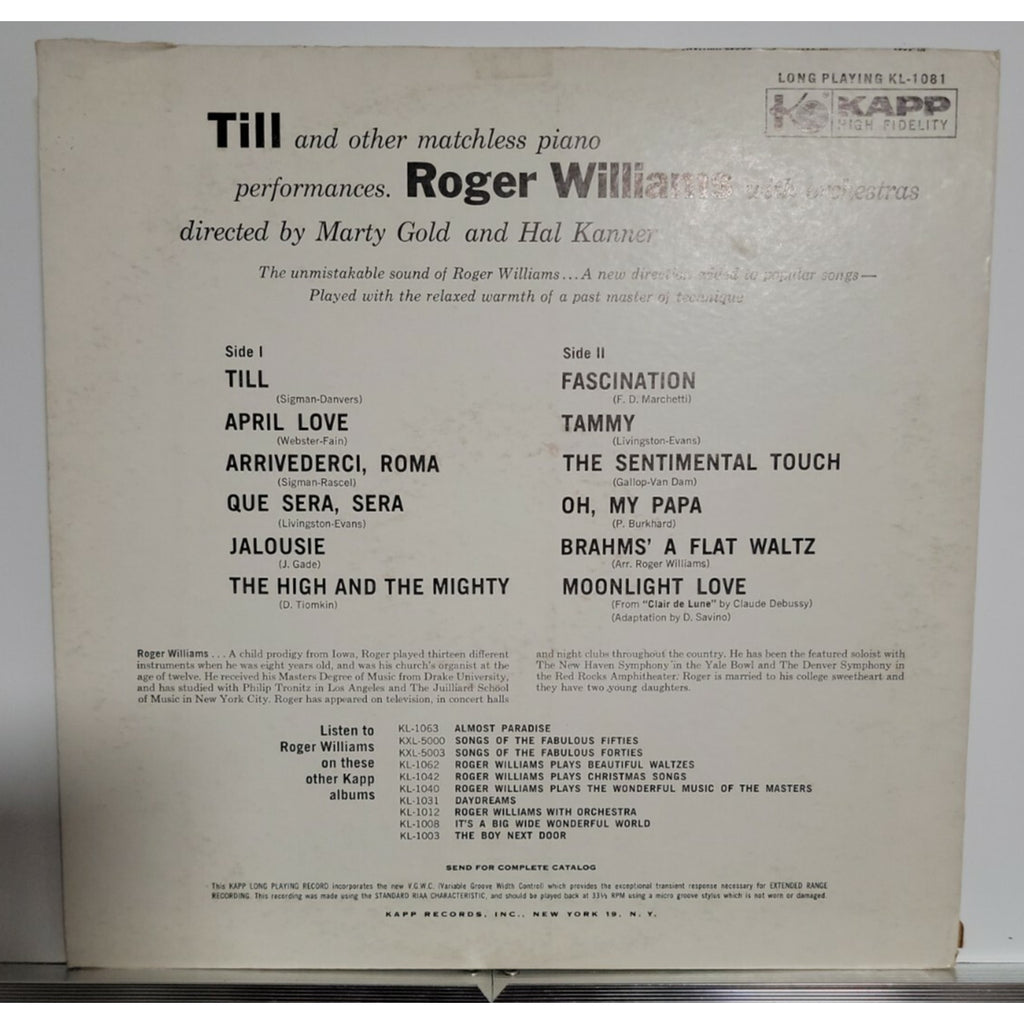 Roger Williams – Till (Vinyl)