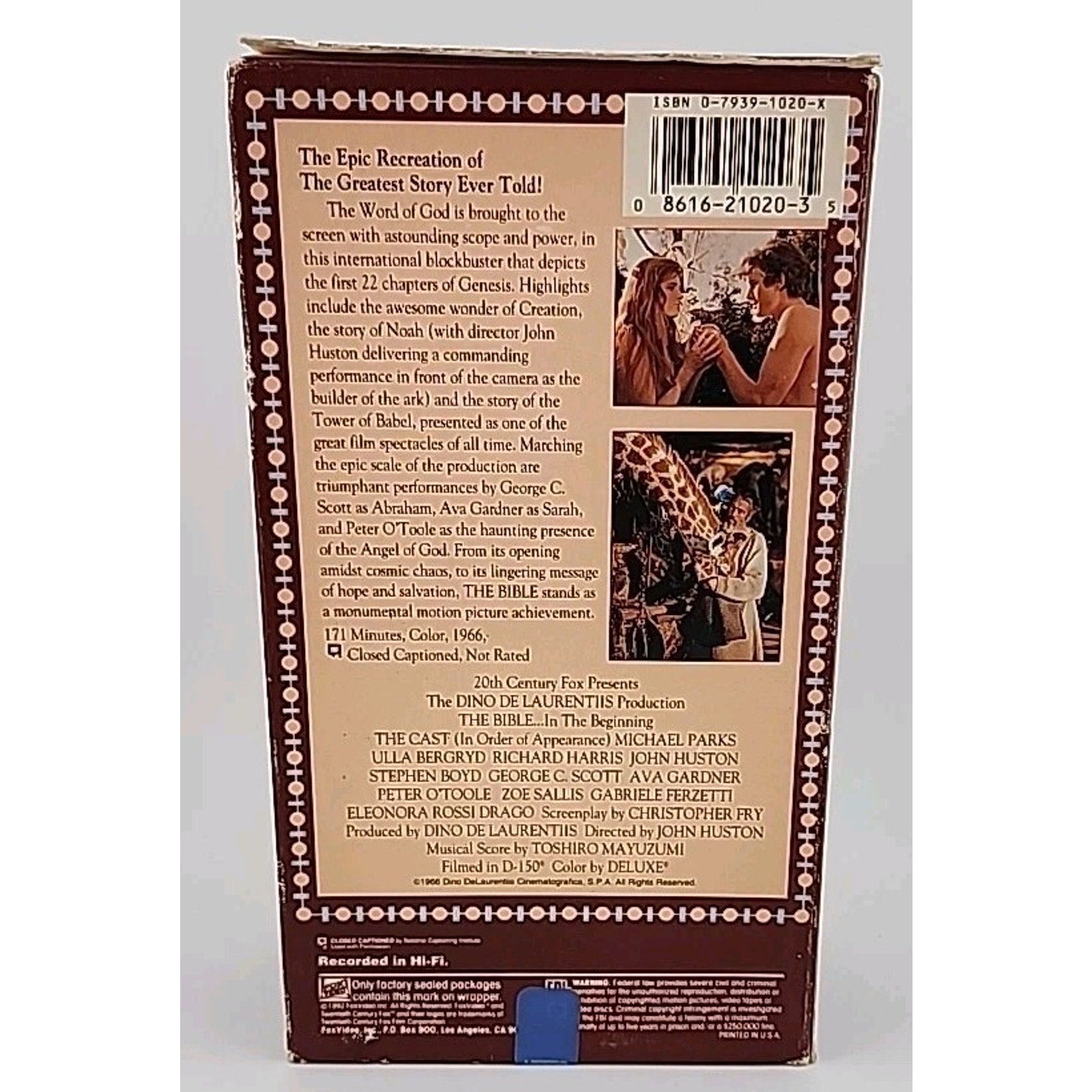 The Bible...In the Beginning (VHS, 1997, 2-Tape Set)