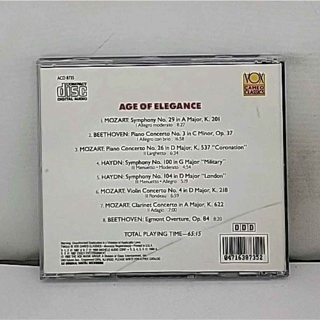 Age of Elegance CD Mozart Beethoven Haydn Vox Cameo Classics