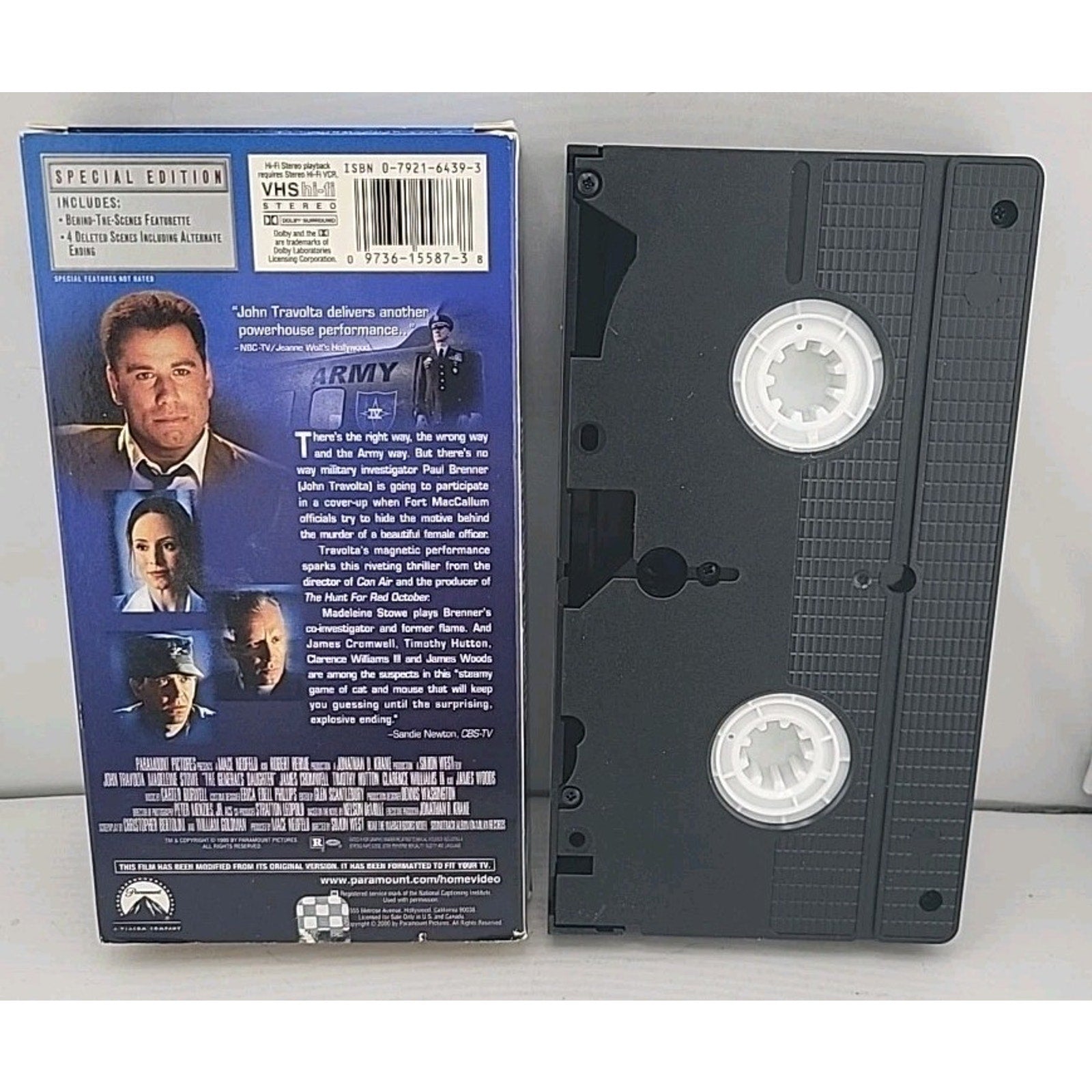 The Generals Daughter (VHS, 2000, Special Edition)