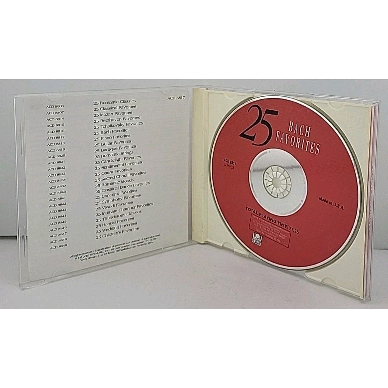 25 Bach Favorites by Various (CD, 1996)