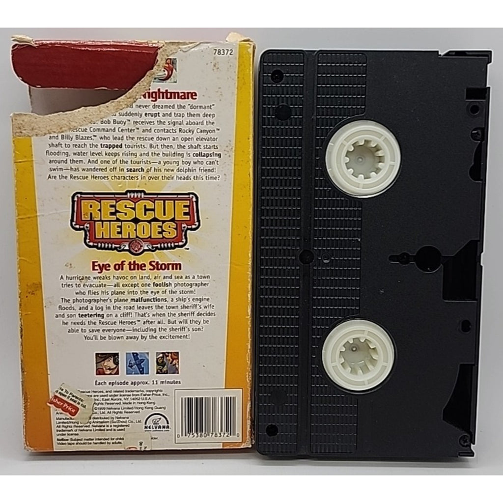 Fisher Price Rescue Heroes Underwater Nightmare / Eye of the Storm VHS 2002
