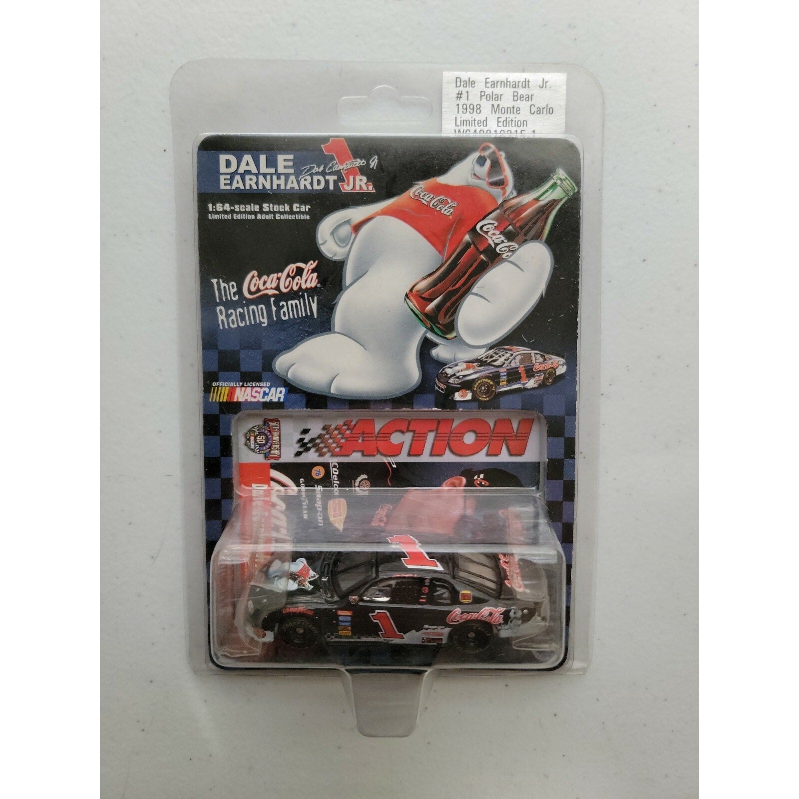 Action #1 Coca Cola Polar Bear 1998 Chevy Monte Carlo 1:24 Diecast Car