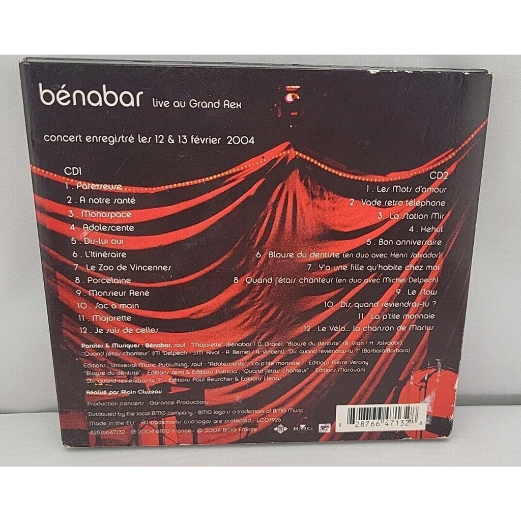 Live Au Grand Rex by Benabar (2 CD, 2006)