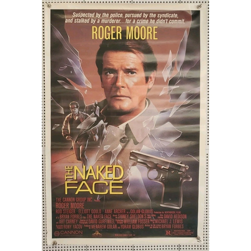 The Naked Face Movie Poster - Roger Moore - 41 x 27 - Rolled