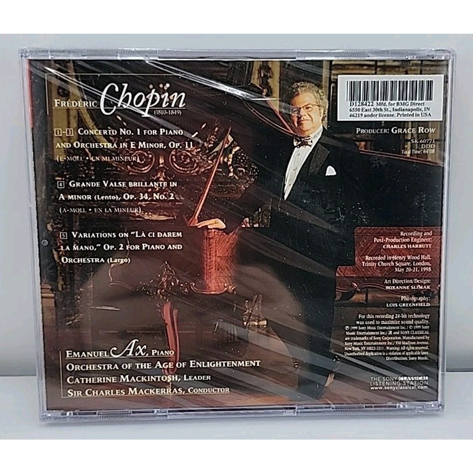 Chopin - Piano Concerto No. 1 CD Emanuel Ax 1990 Classical Sony *Brand New*