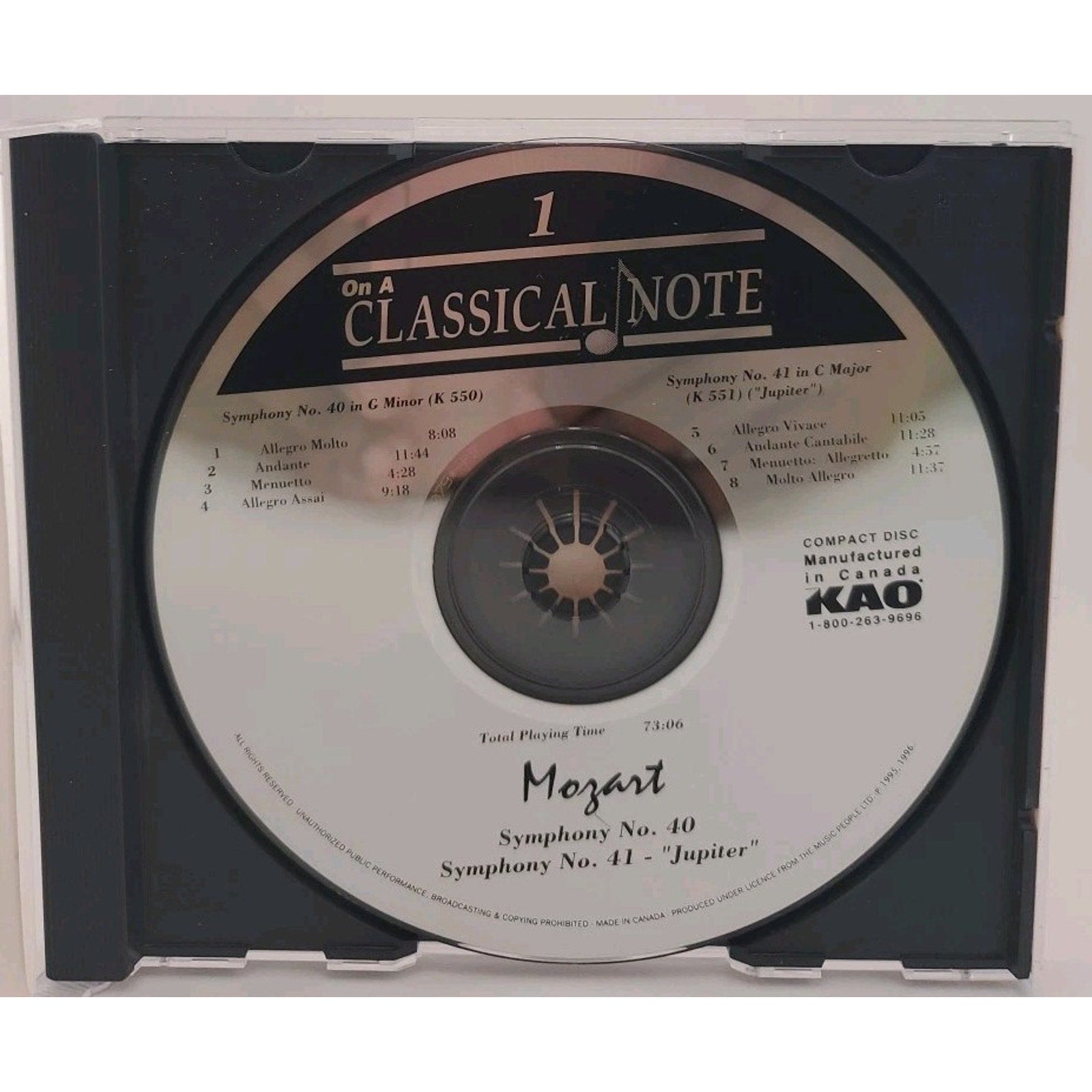 Mozart On A Classical Note #01 (CD)