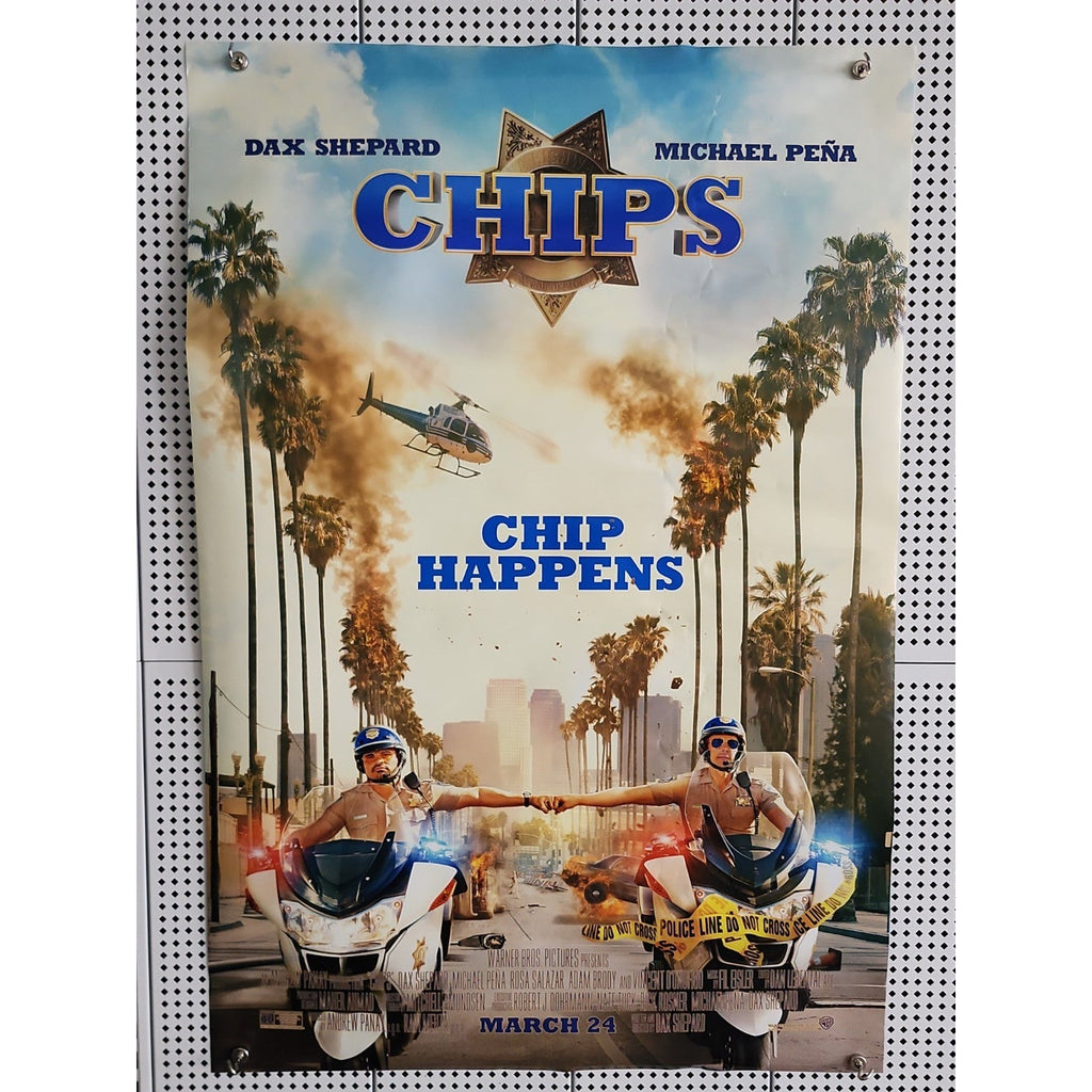 Chips Chip Happens Movie Promo Poster 27x40 2017 Dax Shepard